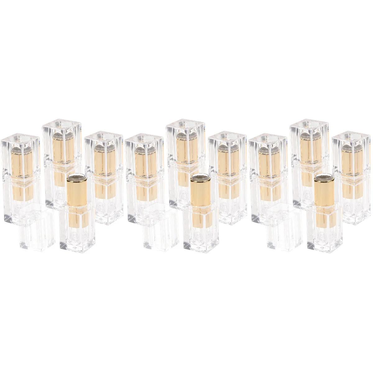 

12 Pcs Portable Transparent Lipstick Empty Tubes Lipstick Storage Containers (Transparent)