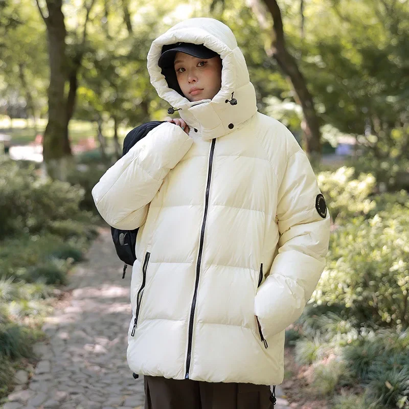 2024 новый стиль свободный крой утолщенный теплый утиный пуховик для мужчин и