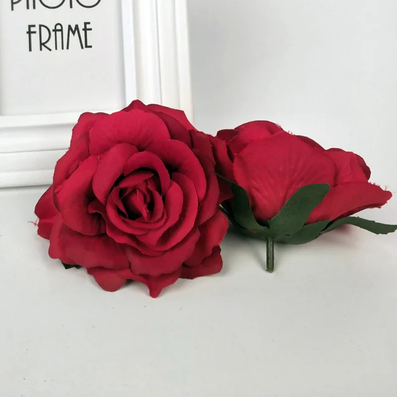 10pcs 10cm Artifical rose Silk daisy flower head DIY Floral hand carft artists for Wedding birthday Spring Valentine Christmas