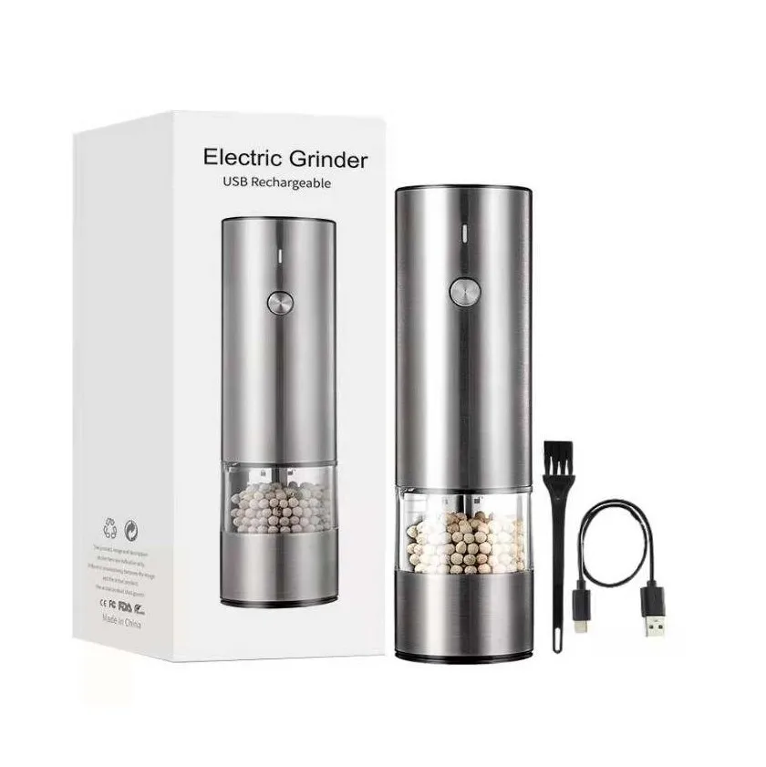 Портативная фотоэлектрическая мельница для перца домашняя электрическая Hu с