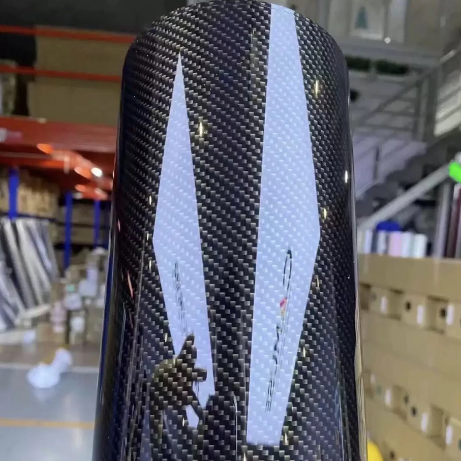 Серебристый черный кованый углеродное волокно виниловая оберточная пленка в