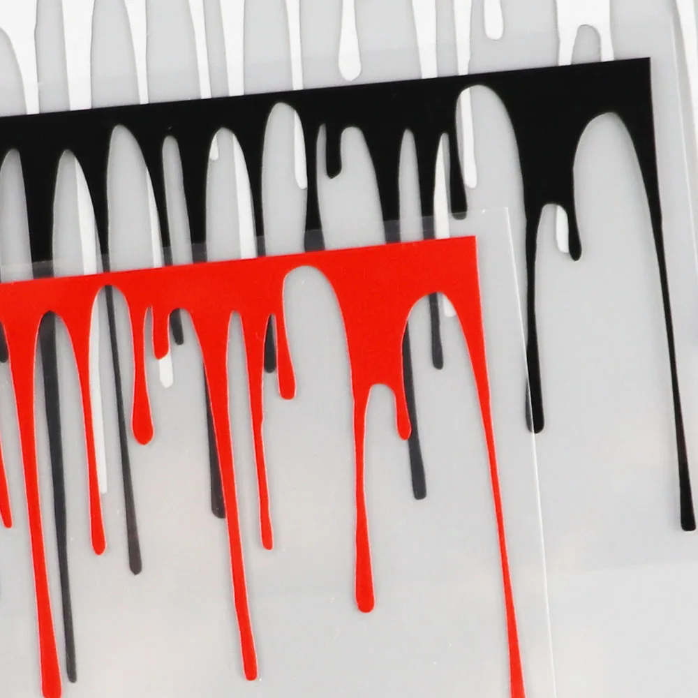 YJZT Blood Drips Car Graphic Decorative Glass Stickers Decals Red/Black/Silver |