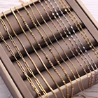 Золотая цепочка из нержавеющей стали для женщин, длинная цепочка, чокер для мужчин, воротник, кружевная подвеска сделай сам, серебряный цвет, шнур, застежка-лобстер