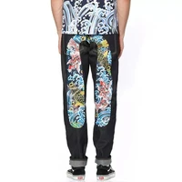 2022 new m print pattern japan style new mens small seagull print jeans high quality jeans hip hop long straight jeans