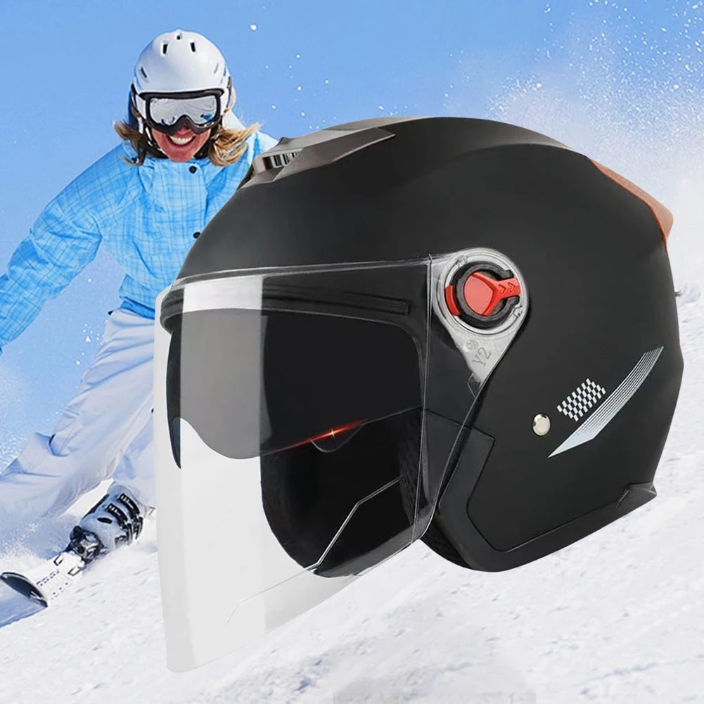 Мотоциклетный шлем с открытым лицом и солнцезащитным козырьком для