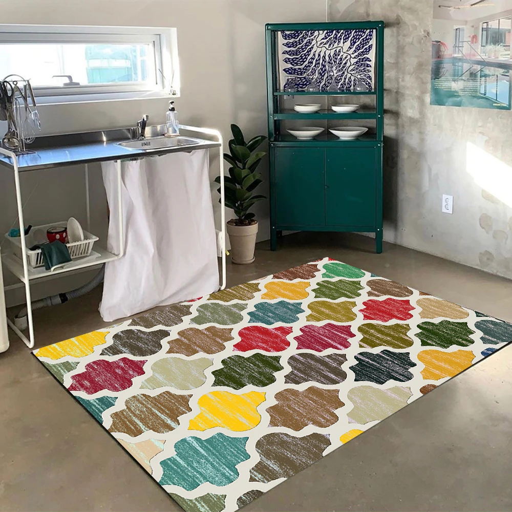 

Ковер BRART с геометрическим принтом, большой коврик для гостиной с абстрактным рисунком, моющийся напольный ковер для гостиной, спальни