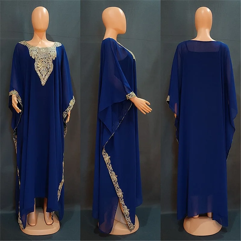 Eid Mubarak Abaya Dubai Turkey Muslim Chiffon Dress Loose Plus Size Boubou Caftan Marocain Djellaba Femme Vestido Arabe Mujer