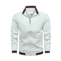 mens spring and autumn sports outdoor solid color jacket mens casual jacket