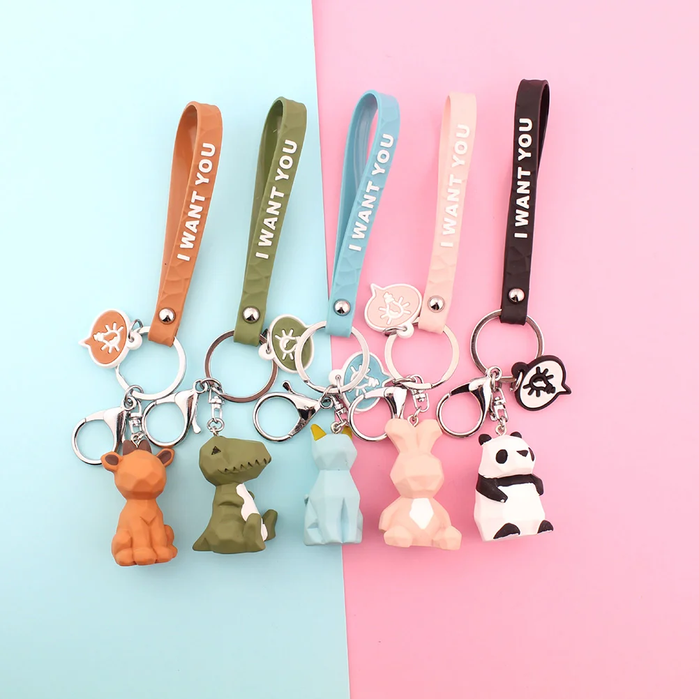 

Keychain Animal Key Figurines Party Friend Best Bff Ring Friendship Charms Handbag Family Mini Rabbit Puppy Keyring Chains