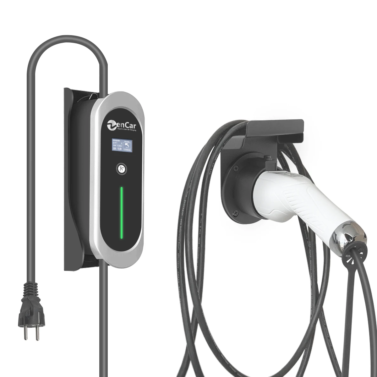 

2021 New arrival EVSE 16A with LCD display current adjustable with DC 6mA leakage protection