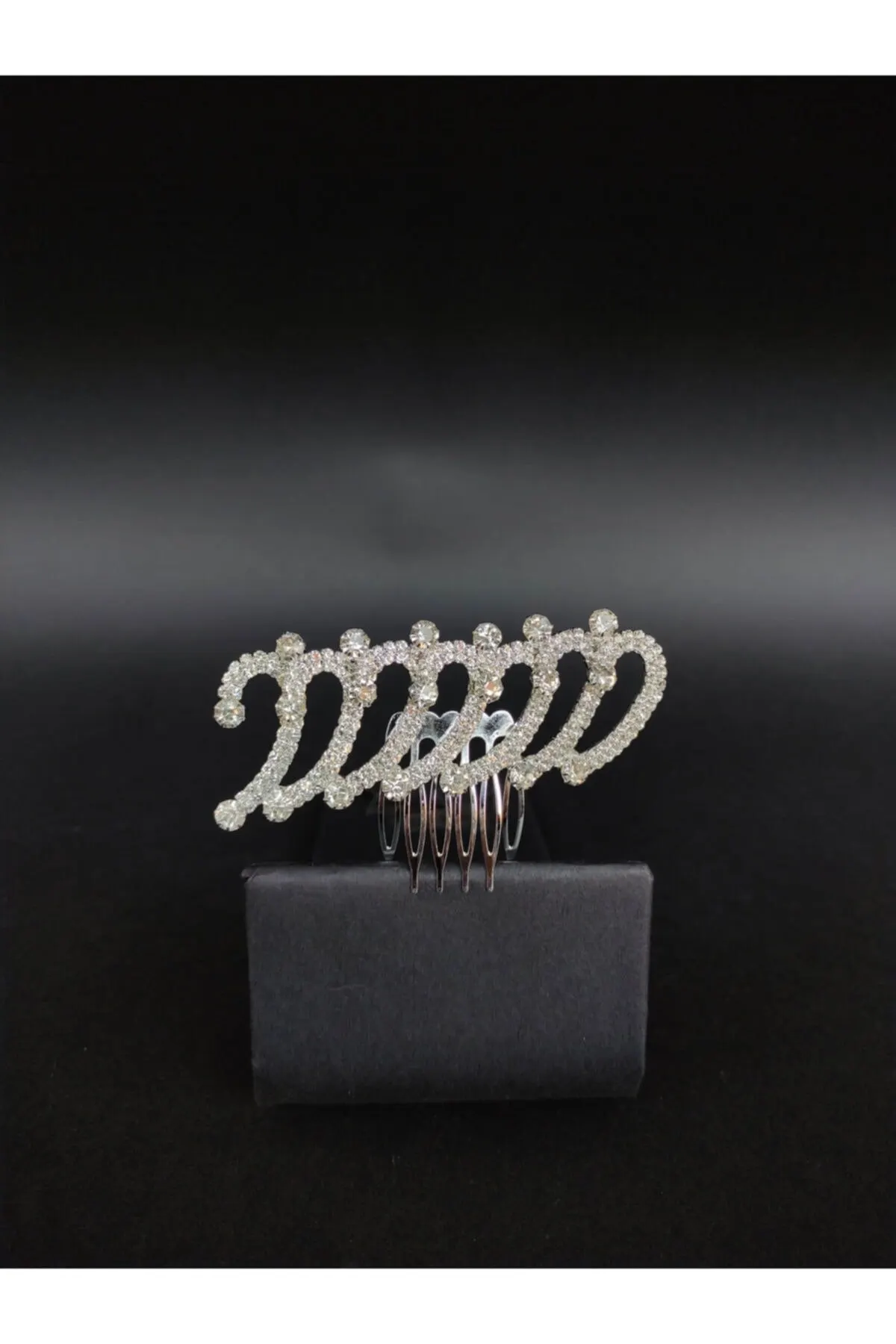 

Bridal Accessories Scalloped Bridal Hair Clip With White Crystal Stones Wedding Handmade For Bride And Bridesmaids