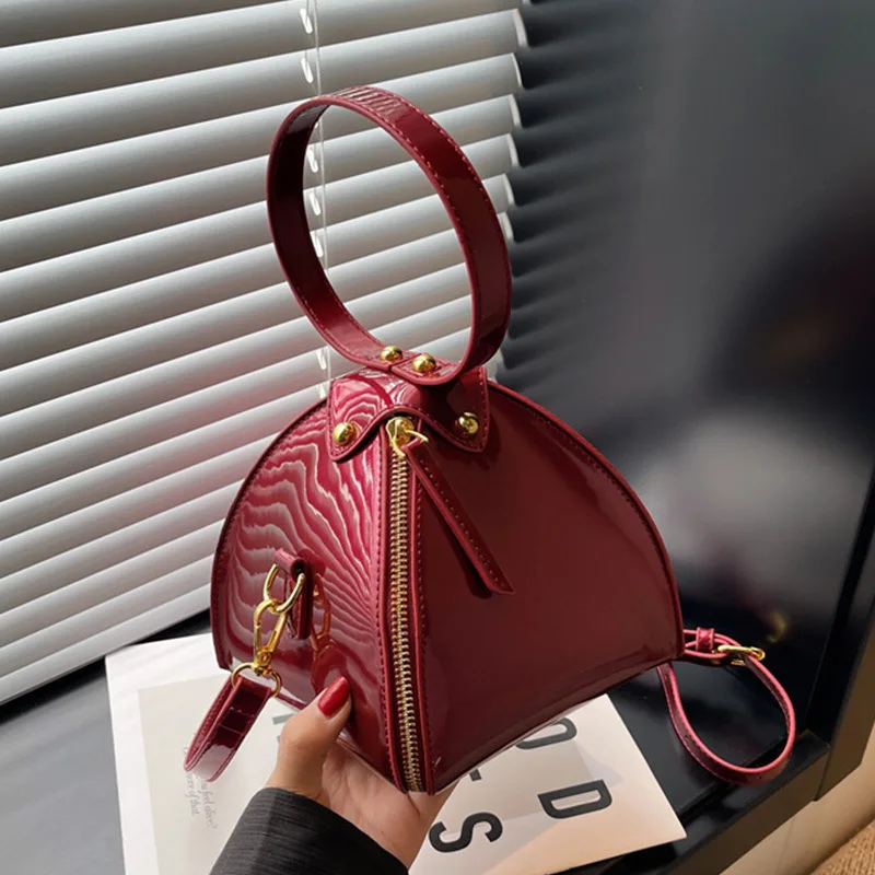 Mini Triangle Shoulder Bags For Women Hand Bag Leather Crossbody Bag New 2023 Trend Fashion Solid Female Handbags and Purses