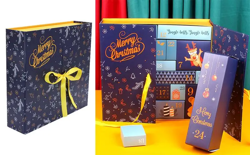 

Рождественский календарь, коробки, праздничная подарочная упаковка «сделай сам», календарь с обратным отсчетом на 24 дня, Рождественская Подарочная коробка, домашний декор для детей и взрослых