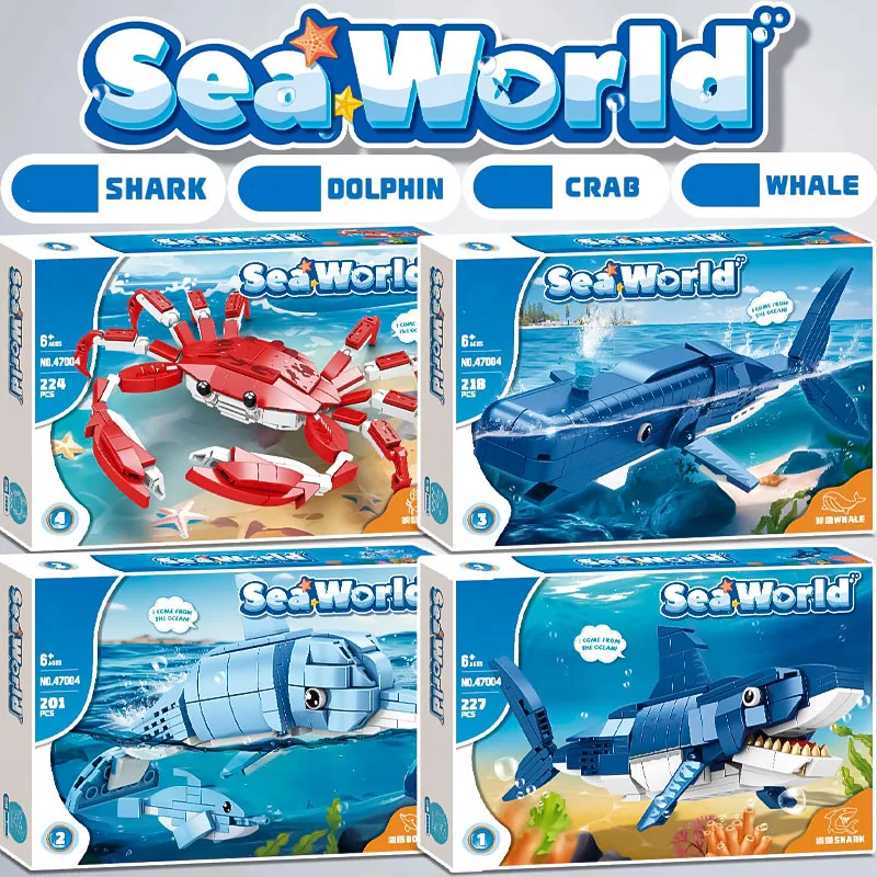 Конструктор-краб сделай сам морское животное гигантские зубы механическая Акула