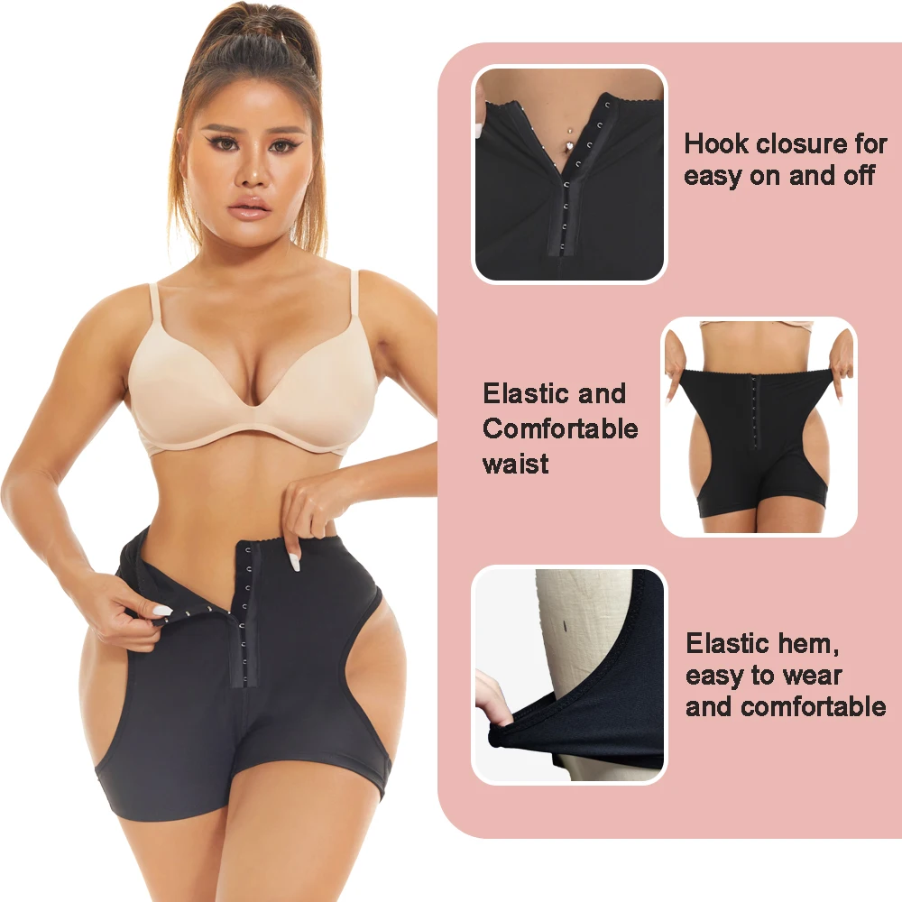 LANFEI Butt Lifter Shaper Panties Women Hook Midle Waist Push Up Shapewear Panties Waist Trainer Hip Up Body Shapewear