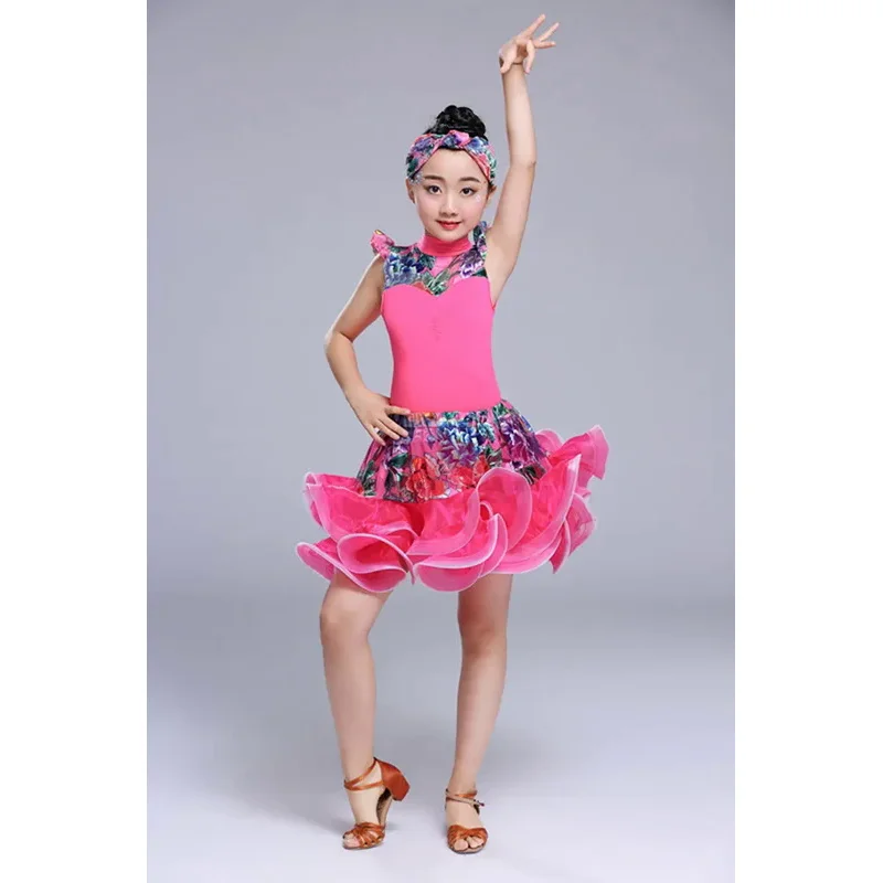 Новинка детское платье для латиноамериканских танцев рисунок конкурсов