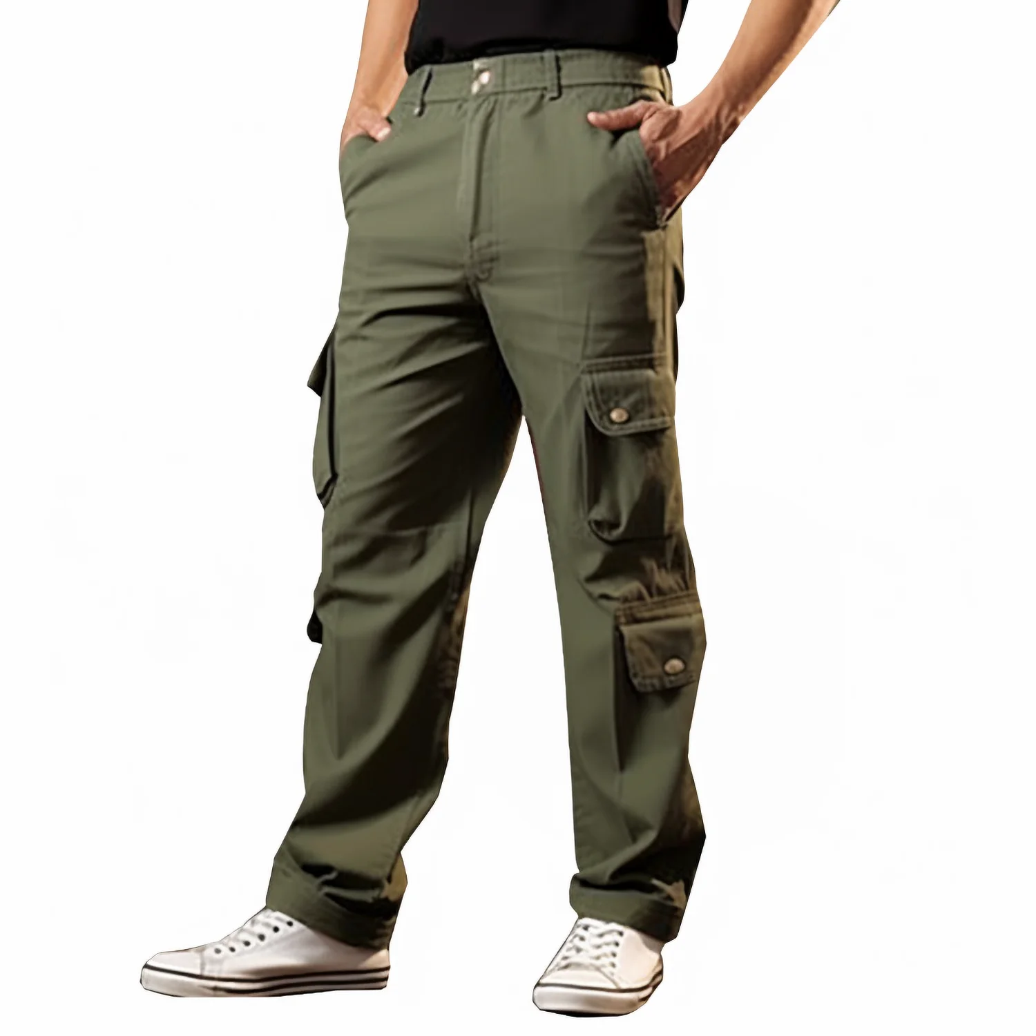 

Мужские Винтажные брюки-карго, брюки в пол, с боковыми карманами, стиль 1920-х годов