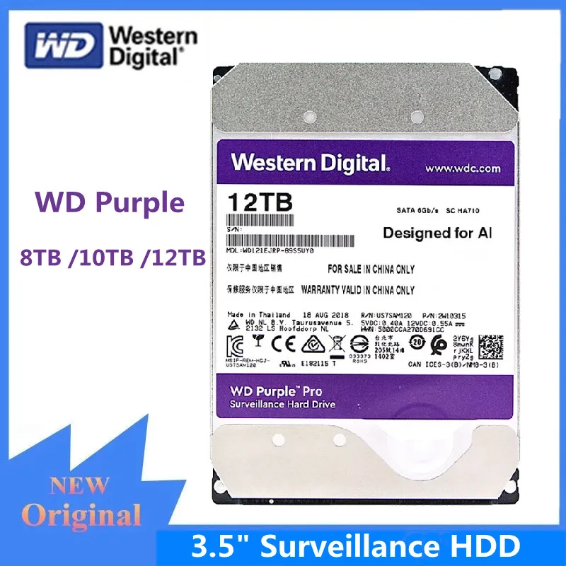 Внутренний жесткий диск Western Digital Pro 12 ТБ 10 8 3 5 дюйма стандарт SATA 6 7200 об/мин кэш 256 Мб