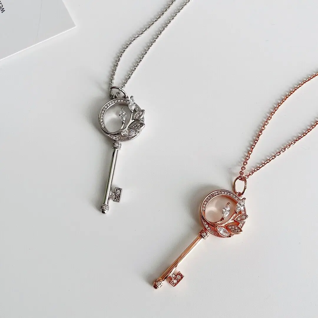 

Classic key necklaces pendant sterling silver 925 High Quality jewelry gift for girlfriend