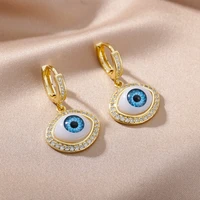 gothic blue evil eye pendant earrings for women turkey lucky aaa zircon eye dangle drop earrings fashion jewelry party gift
