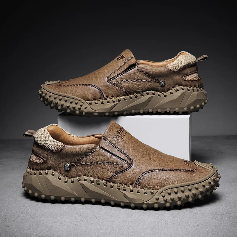 

Brand Men's Shoes Genuine Leather Loafers Shoes Handmade Platform Soft Breathable Luxury Men Moccasins Designer Men's Sneakers