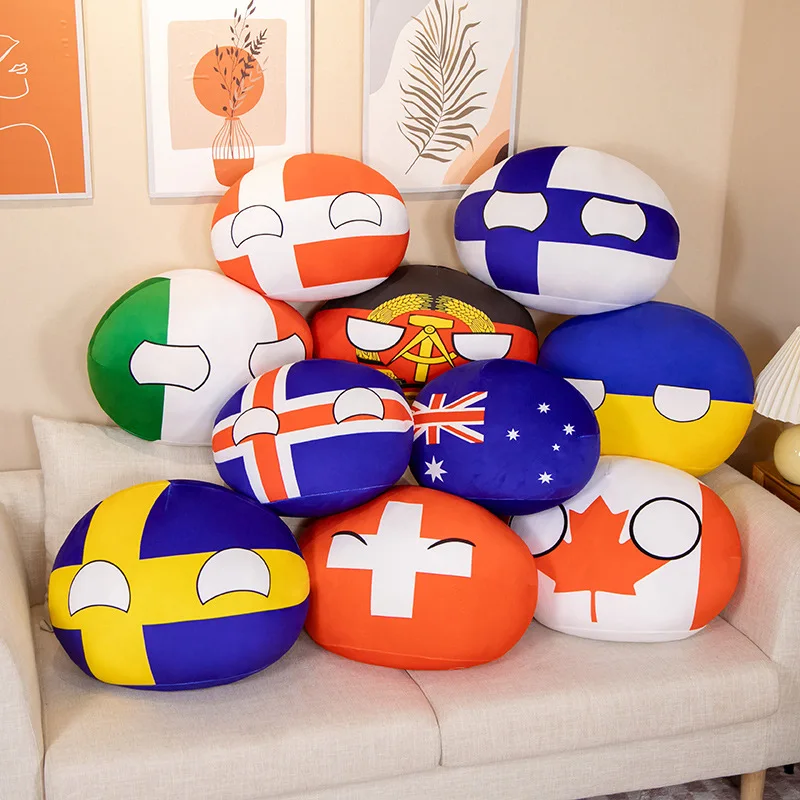 

30cm Country Ball Plush Toys Pendant Plushie Doll Countryball USSR USA FRANCE RUSSIA UK JAPAN GERMANY ITALY Korea Gifts For Kids