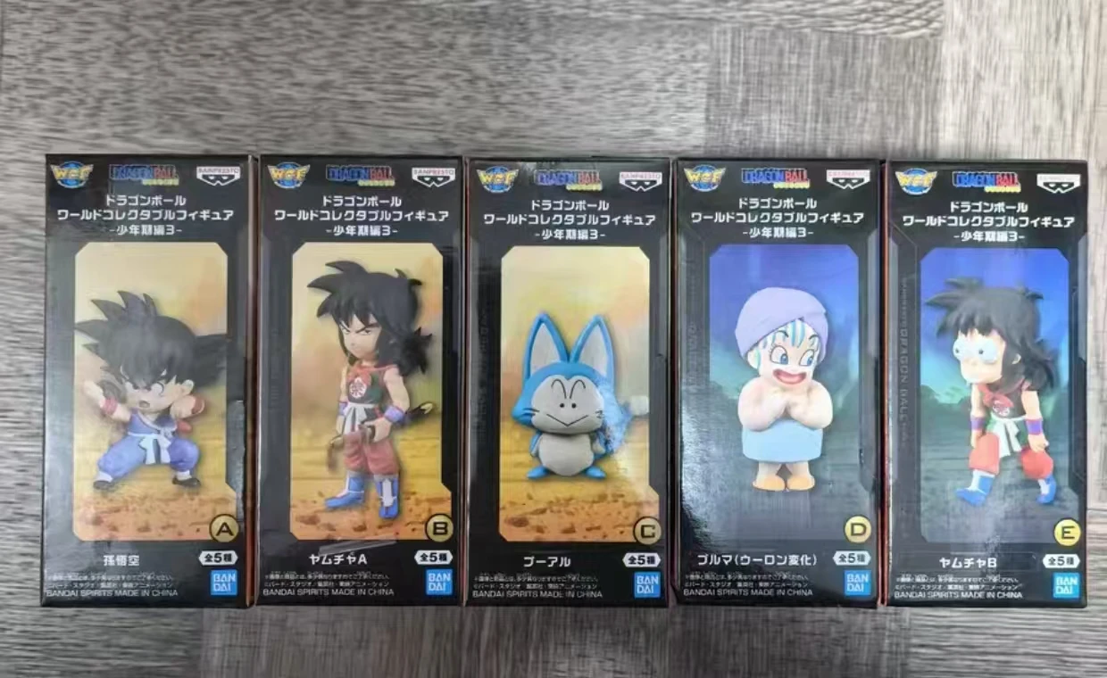 Фото Оригинальная коллекционная фигурка Banpresto WCF Dragon Ball: Детская эра – Ямча, Пуар, Сон Гоку, Улун (как Бульма), Ямча. Аниме-фигурка. №1