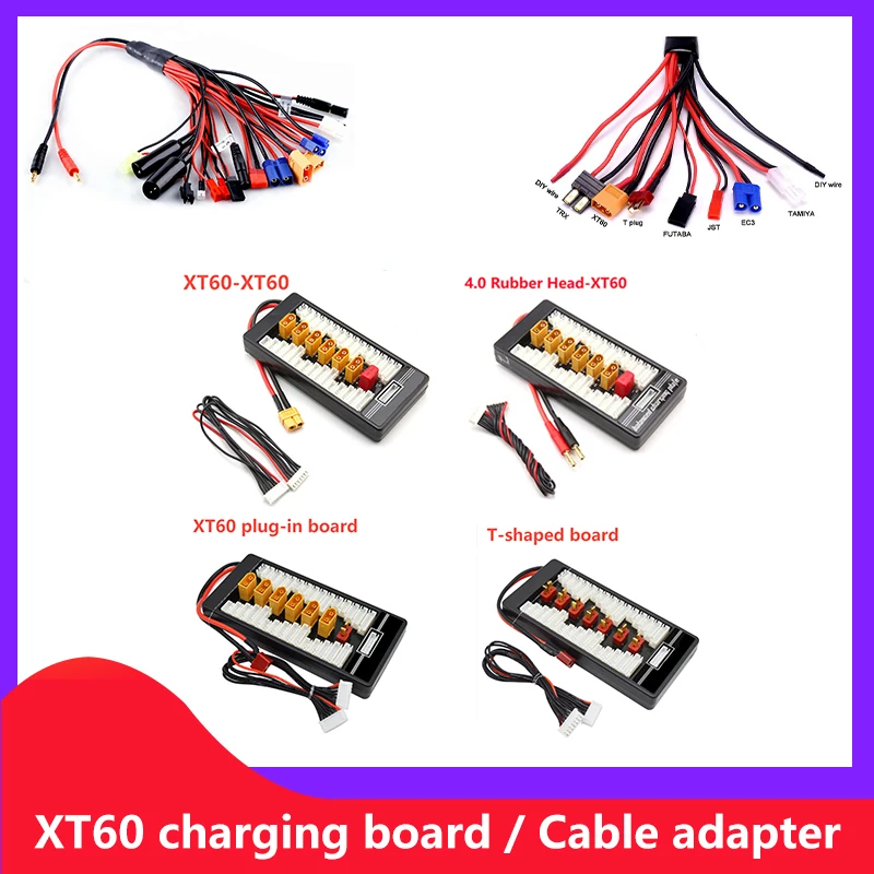 

XT60/EC5 Multifunction Balance Charging 9 IN 1 or 19 in 1 Cable adapter/2S-6S Lipo B6AC A6 720i Parallel Balanced Charging Board