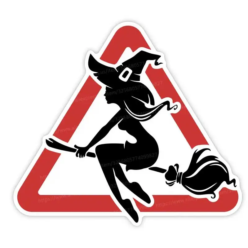 Автомобильная наклейка «Ведьма на метле», виниловая наклейка, водостойкая наклейка на заднее окно, мотоцикл, кемпер, бампер, украшение для ноутбука, Y27