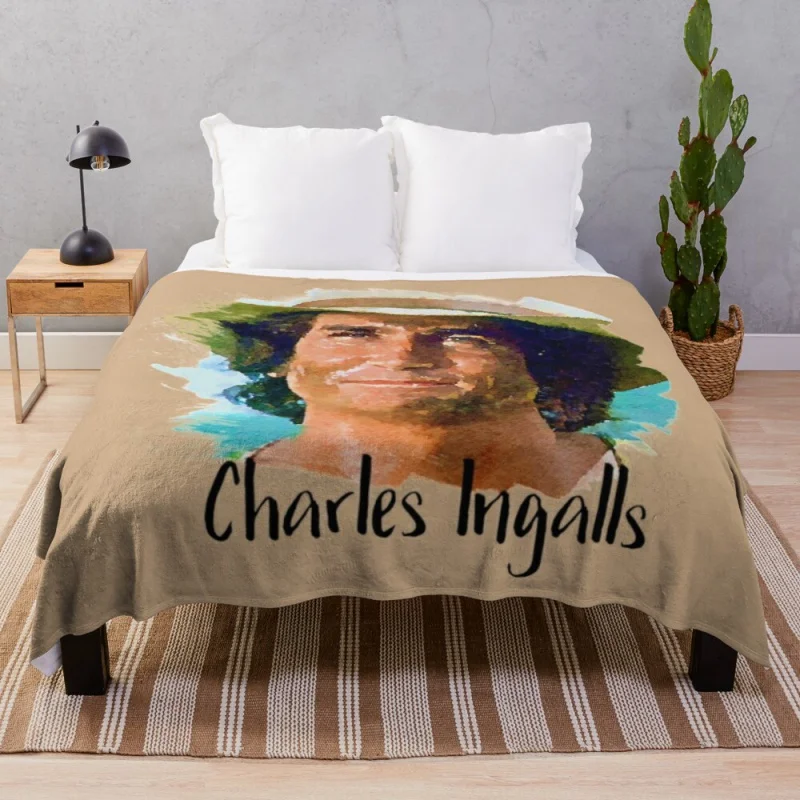 

Charles Ingalls Little House on the Prairie Throw Blanket Blankets Sofas Of Decoration