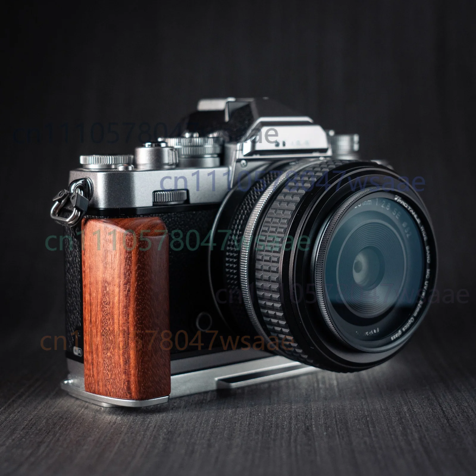 Фото Деревянная L-образная рукоятка для Nikon Zfc с основанием из алюминиевого сплава и быстросъемной пластиной AK для штатива, аксессуары для съемки №1