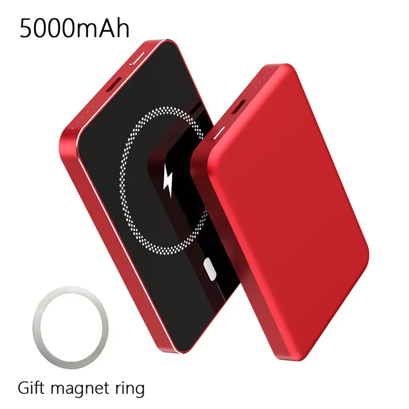 

Магнитное Беспроводное зарядное устройство M, 5000 мАч, 15 Вт, Быстрое беспроводное зарядное устройство Qi, 12 внешних аккумуляторов, портативное...