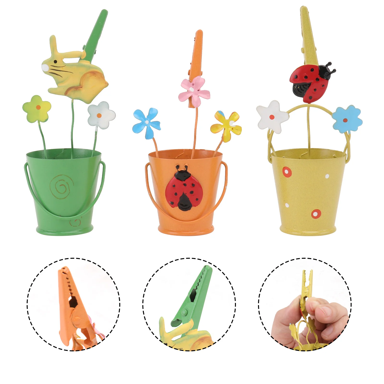 

3pcs Decorative Desktop Name Holder Exquisite Creative Desktop Decor Note Clip