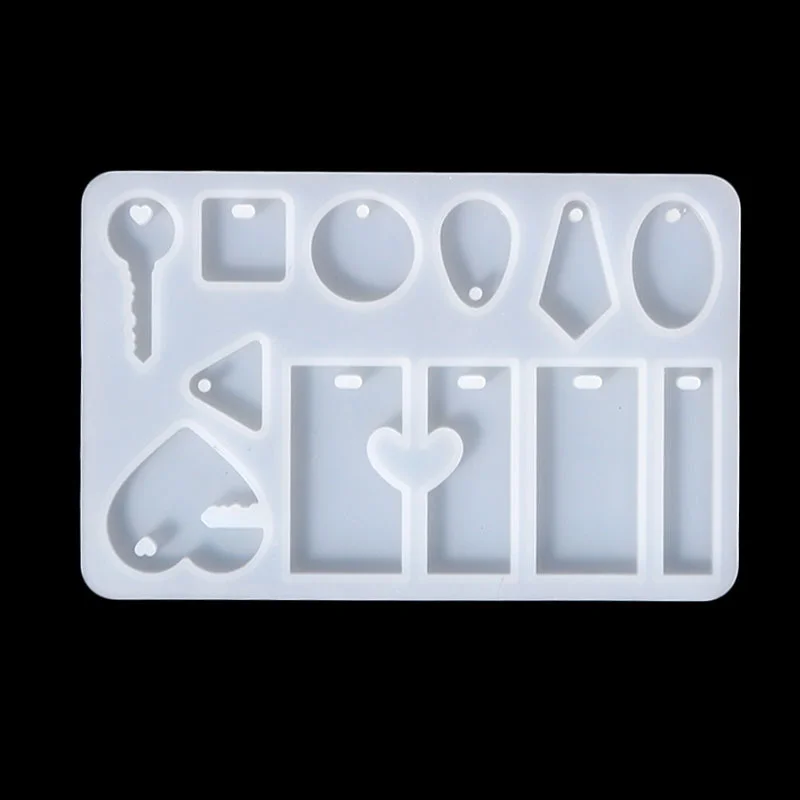 

8/12 Grids Crystal Epoxy Silicone Stencil Handmade DIY Necklace Pendant Ornament Various Shape Jewelry Tray Accessories GRSA889