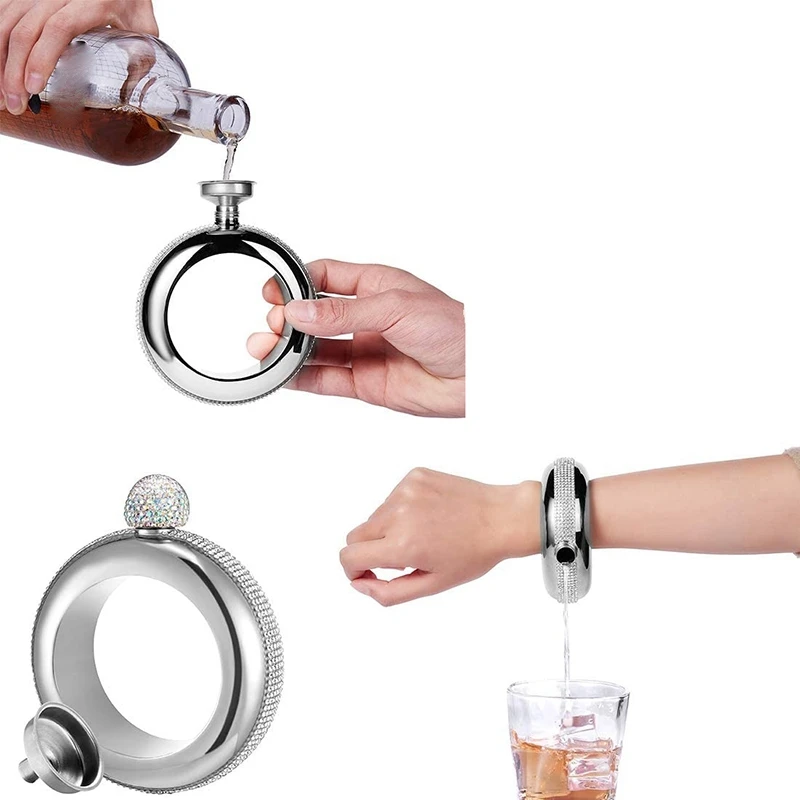 Фляжки из нержавеющей стали для браслета портативная фляжка вина виски бутылка