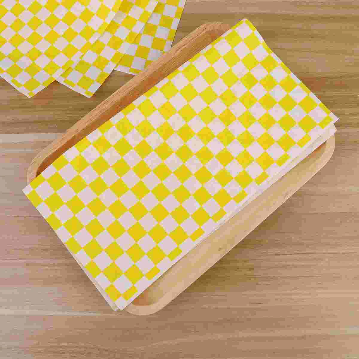 

Paper Deli Sheetsbasket Wrap Liner Liners Sandwich Wrapping Wax Baking Fryer Air Burger Wrapper Checkered Sheet Grease Parchment