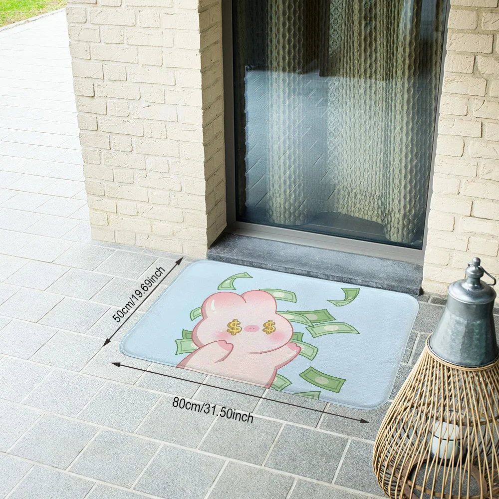 Коврик для входа Laumango KONI PIG современный полосатый дизайн устойчивый к коррозии