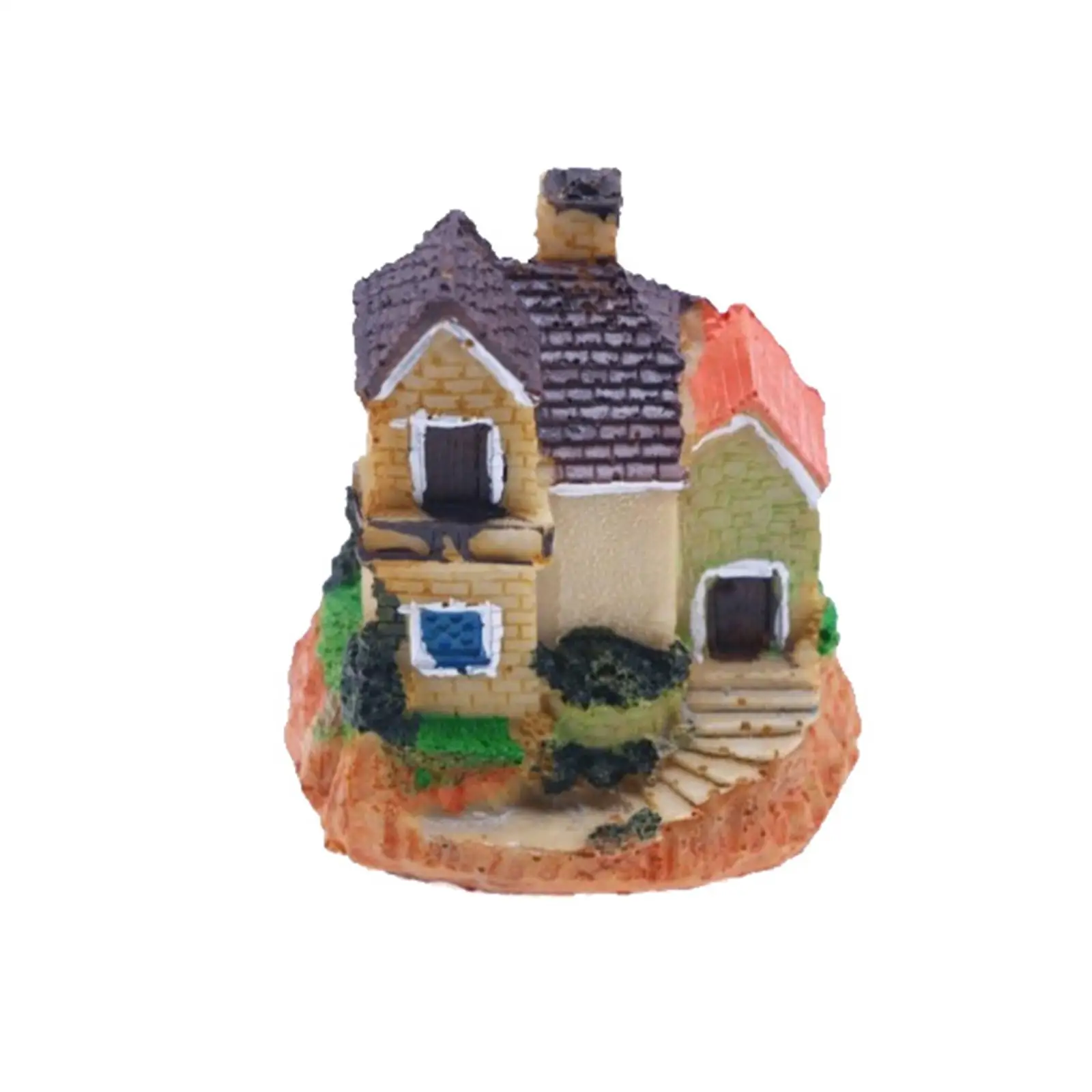 

Mini Fairy Garden House Micro Landscape Miniature House Resin Mini Villa House for Plant Flower Pots Outdoor Home Decorations