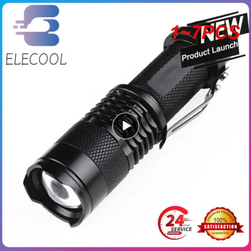 

1~7PCS UV Flashlight 365/395nm Portable Mini Ultraviolet Torch Waterproof Zoomable Violet Light Pet Urine Scorpion Detector UV