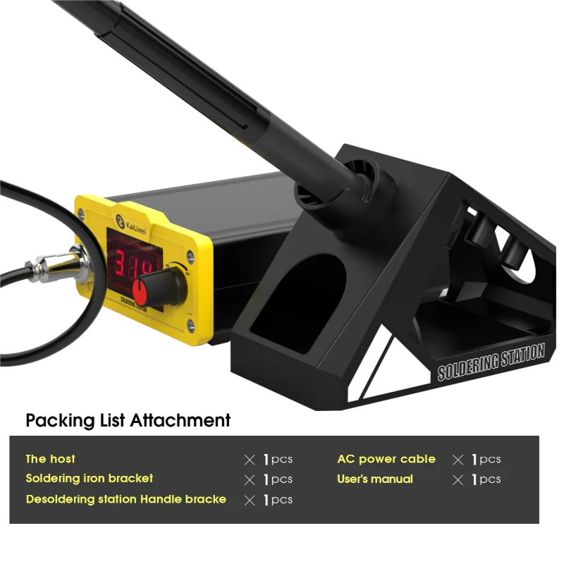 Паяльная станция Kailiwei T12 с ЖК-дисплеем Портативная паяльная Bga регулируемой