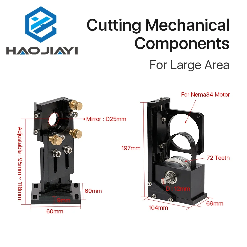 Полный набор механических компонентов для DIY широкоформатной CO2 лазерной резки и
