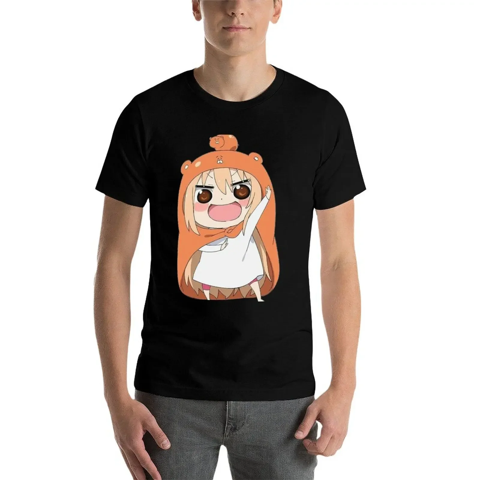 Фото Umaru Doma - Himouto! Футболка Umaru-chan с рисунком, винтажная эстетичная одежда, дешевая мужская одежда №3