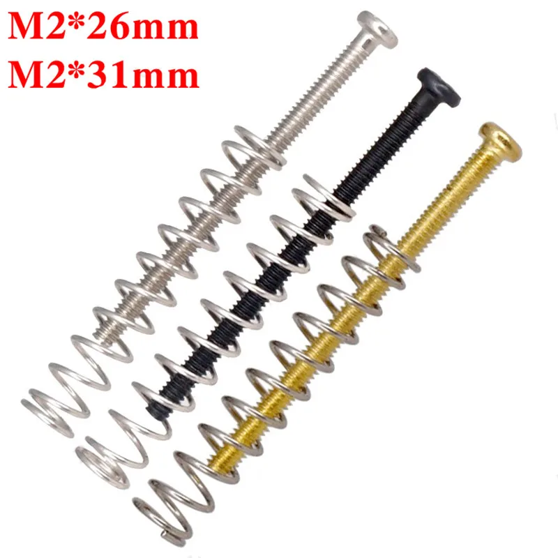 

8Pcs Electric guitar Humbucker Double Coil Pickups Adjust height screws springs pickup frame mounting screw Guiatr Part M2*26/31