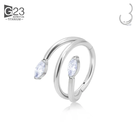 UHERA Титановые кольца для пирсинга ушного козелка