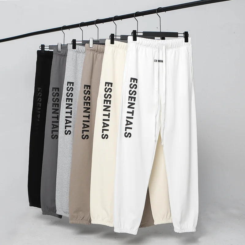 

Essentials Trousers Men's and Women's Same High Street Fashion Fashion Brand Large Letter Trousers, Street Velvet Sports Pants