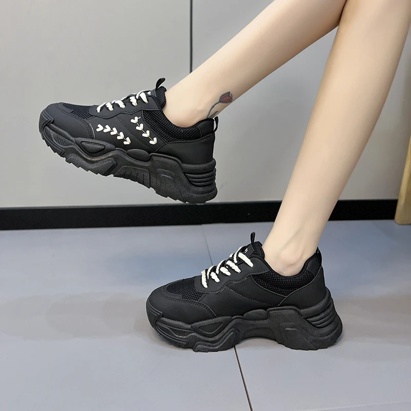 

2022 Autumn New Casual Sport Running Women Shoes Flats Platform Heels Sneakers Women Walking Hiking Luxury Cozy Mujer Zapatos