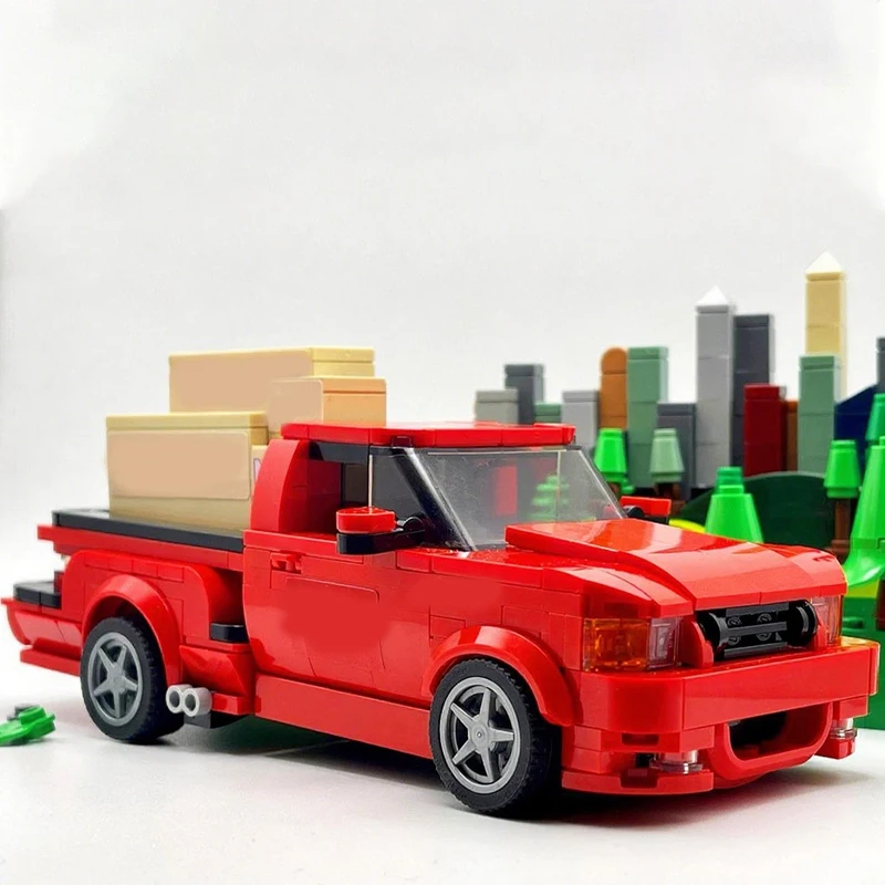 Фото Набор для сборки модели MOC Brian Built Tough F Lightning Fast Furious Racing Series, 362 детали, конструктор, набор для творчества, мега-мини-набор, профессиональный конструктор, игрушка, подарок №1