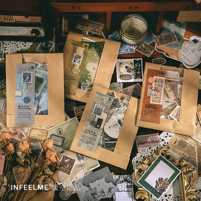 Винтажная этикетка для цветов наклейки из материала сделай сам скрапбукинга