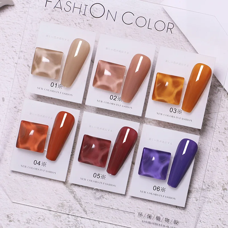 

6 Colors Nail Gel Polish 8ml Nude Summer Soak Off Uv Led Long Lasting Varnish Gel Nail Art Polish Gel for Manicure DIY Supplies