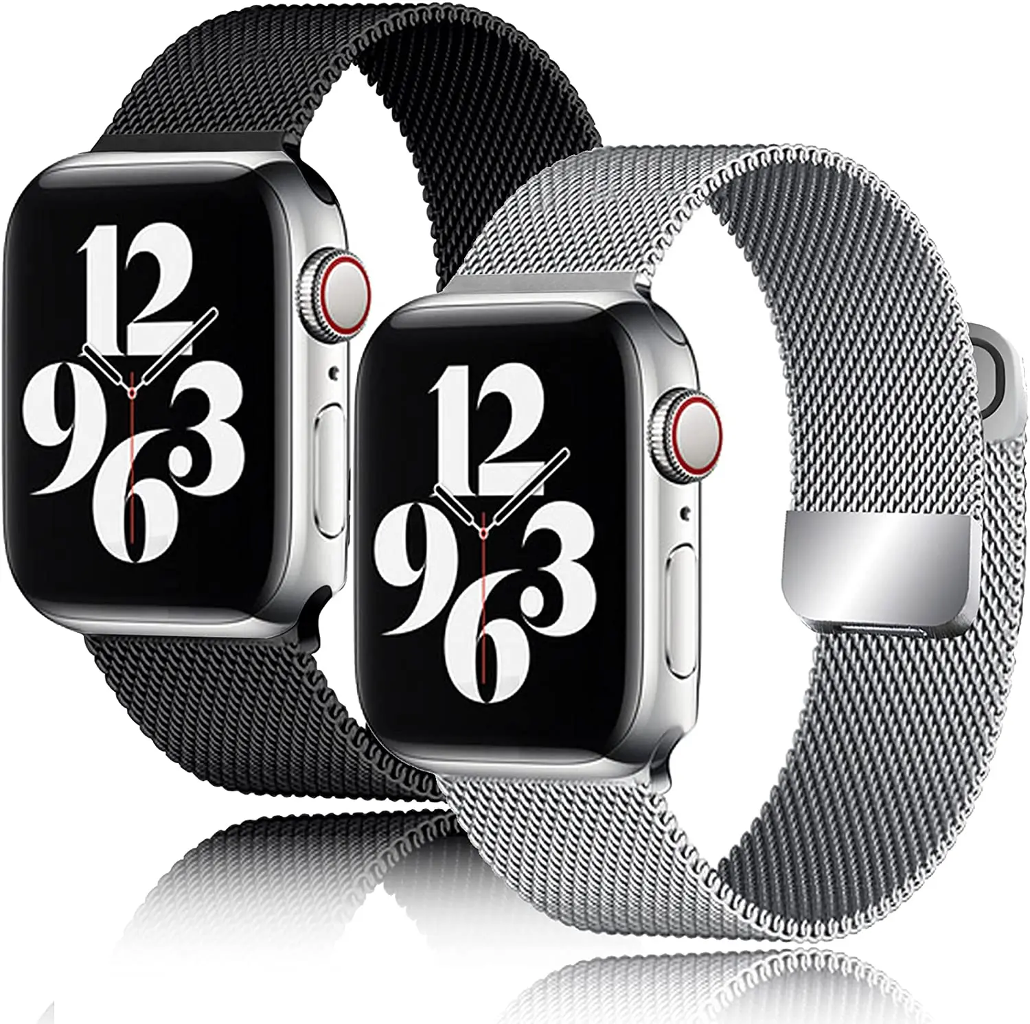 Milanese loop band for Apple watch UItra 8 7 6 5 4 SE 45mm 44mm 41mm 40mm Metal magnetic double section strap iwatch 3 42mm 38mm